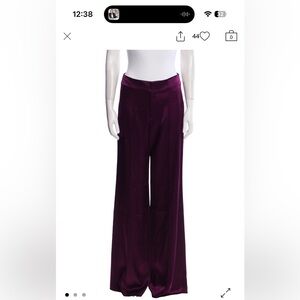 Alice + Olivia Deep Purple Wide-Leg Pants